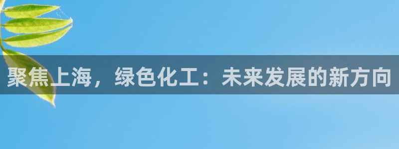 亿万首富游戏破解版无限钻石:聚焦上海,绿色化工:未来发展的新方向
